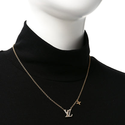 Louis Vuitton Metal Crystal LV Iconic Necklace Gold 2 of 6