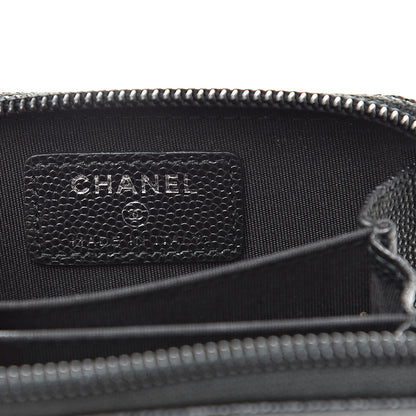 Chanel Caviar Quilted Boy Zip Around Coin Purse Wallet Black 6 of 9