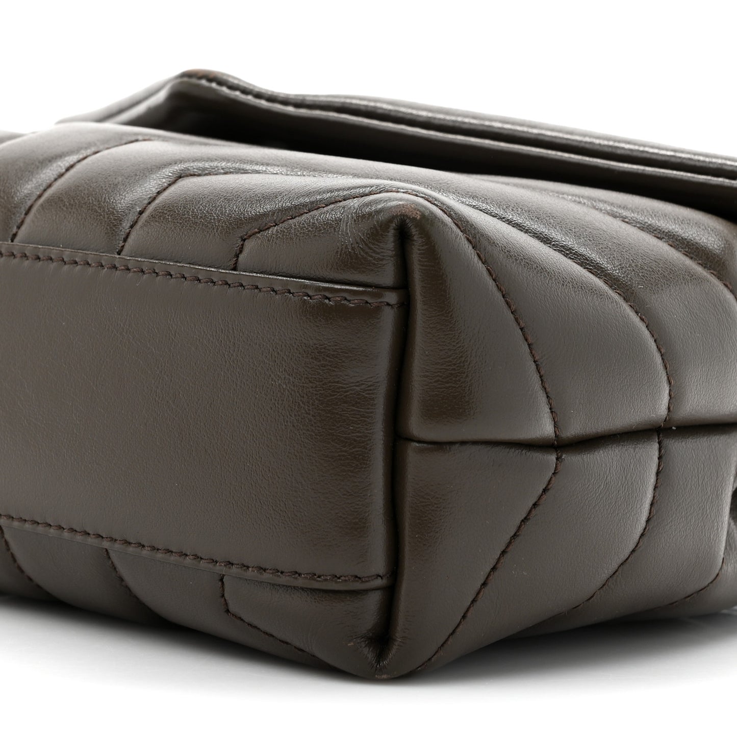 Calfskin Y Quilted Monogram Toy Loulou Crossbody Bag Military Olive