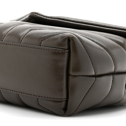 Saint Laurent Calfskin Y Quilted Monogram Toy Loulou Crossbody Bag Military Olive 10 of 18