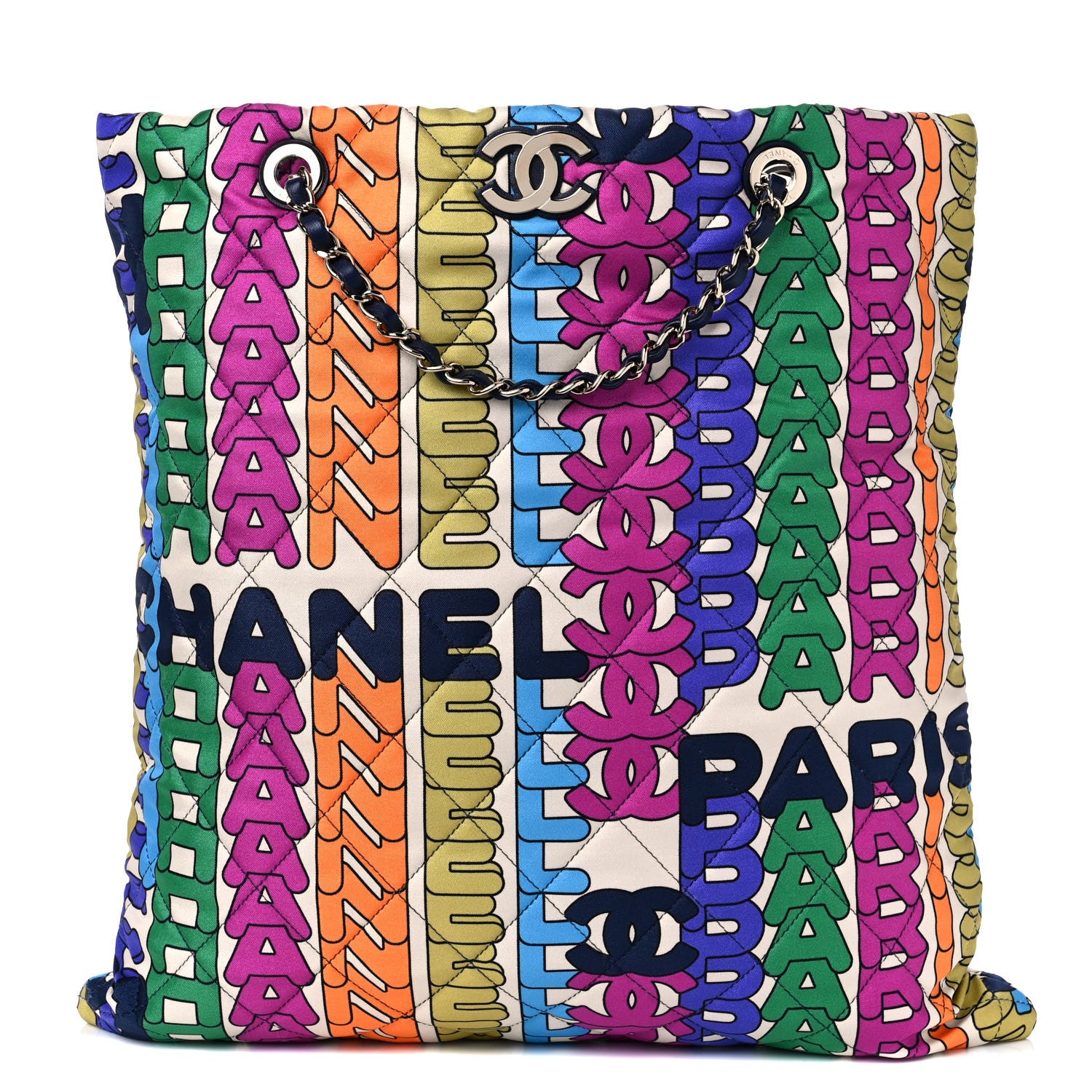 Chanel Printed Silk CC Tote Multicolor 1 of 9