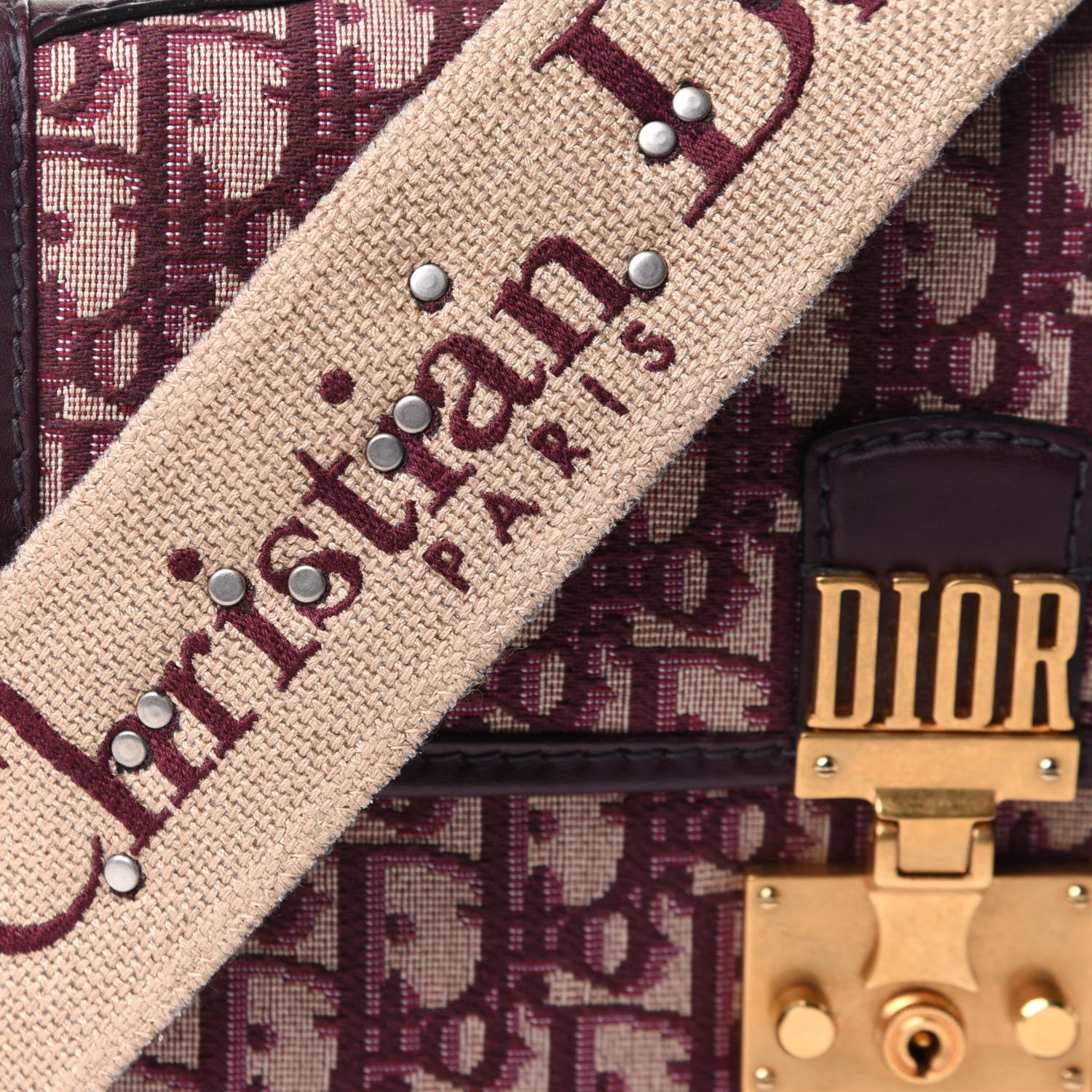 Christian Dior Oblique DiorAddict Flap Bag Burgundy 10 of 12