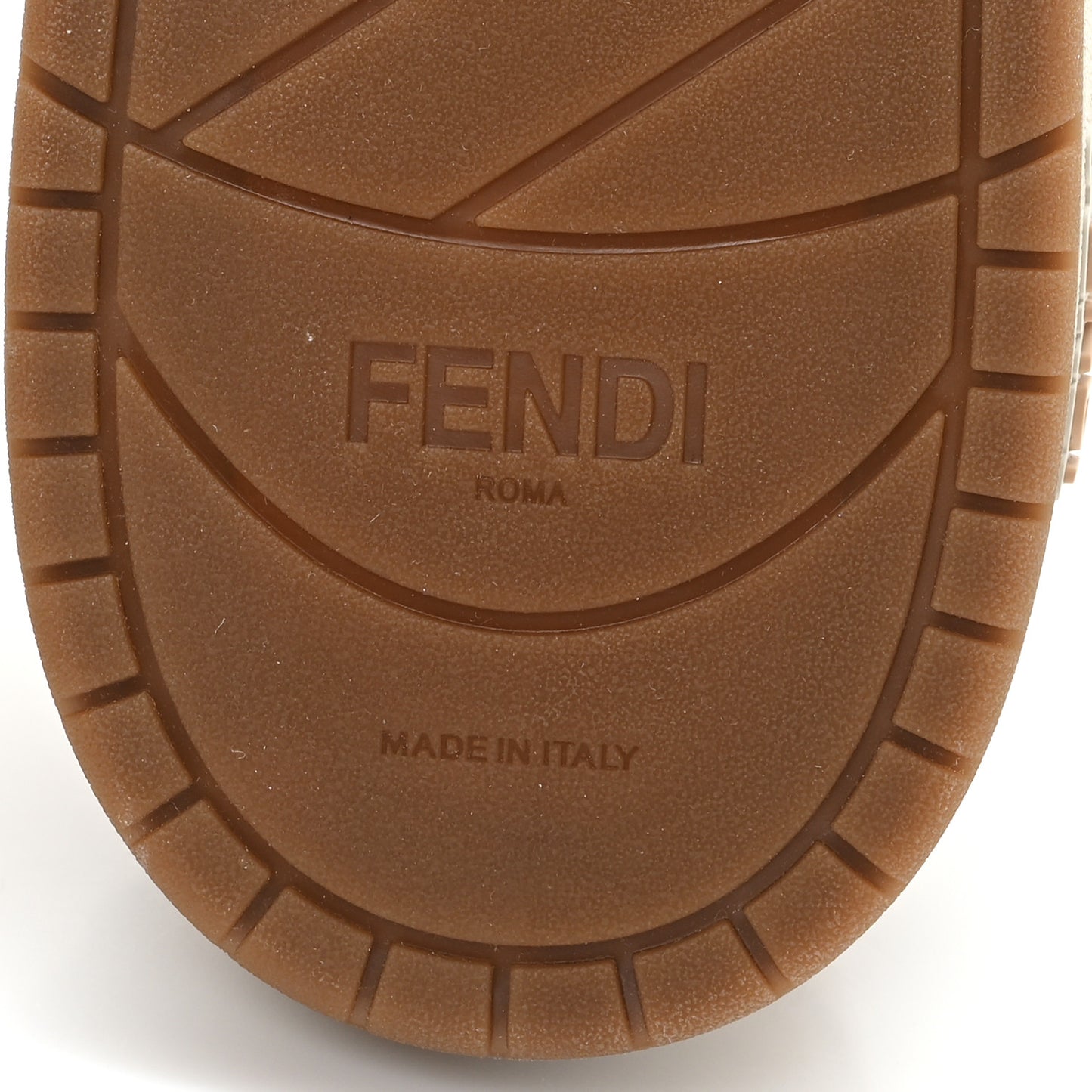 Vitello Mens Fendi Match Low Top Sneakers 10 Beige Brown