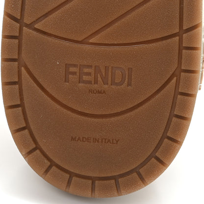 Fendi Vitello Mens Fendi Match Low Top Sneakers 10 Beige Brown 7 of 10