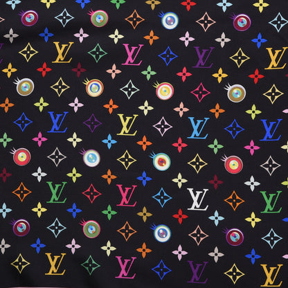 Louis Vuitton Silk Multicolor Eye Love Scarf Black 8 of 9