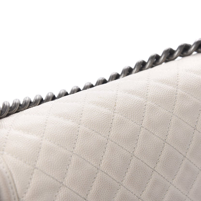Chanel Caviar Quilted Medium Boy Flap Ivory 18 of 18