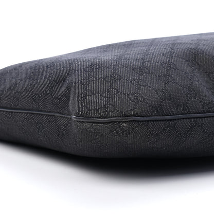 Gucci Denim Monogram Flat Messenger Bag Black 6 of 7