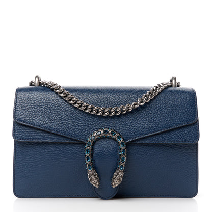 Gucci Pebbled Calfskin Small Dionysus Shoulder Bag Blue Agata 1 of 12