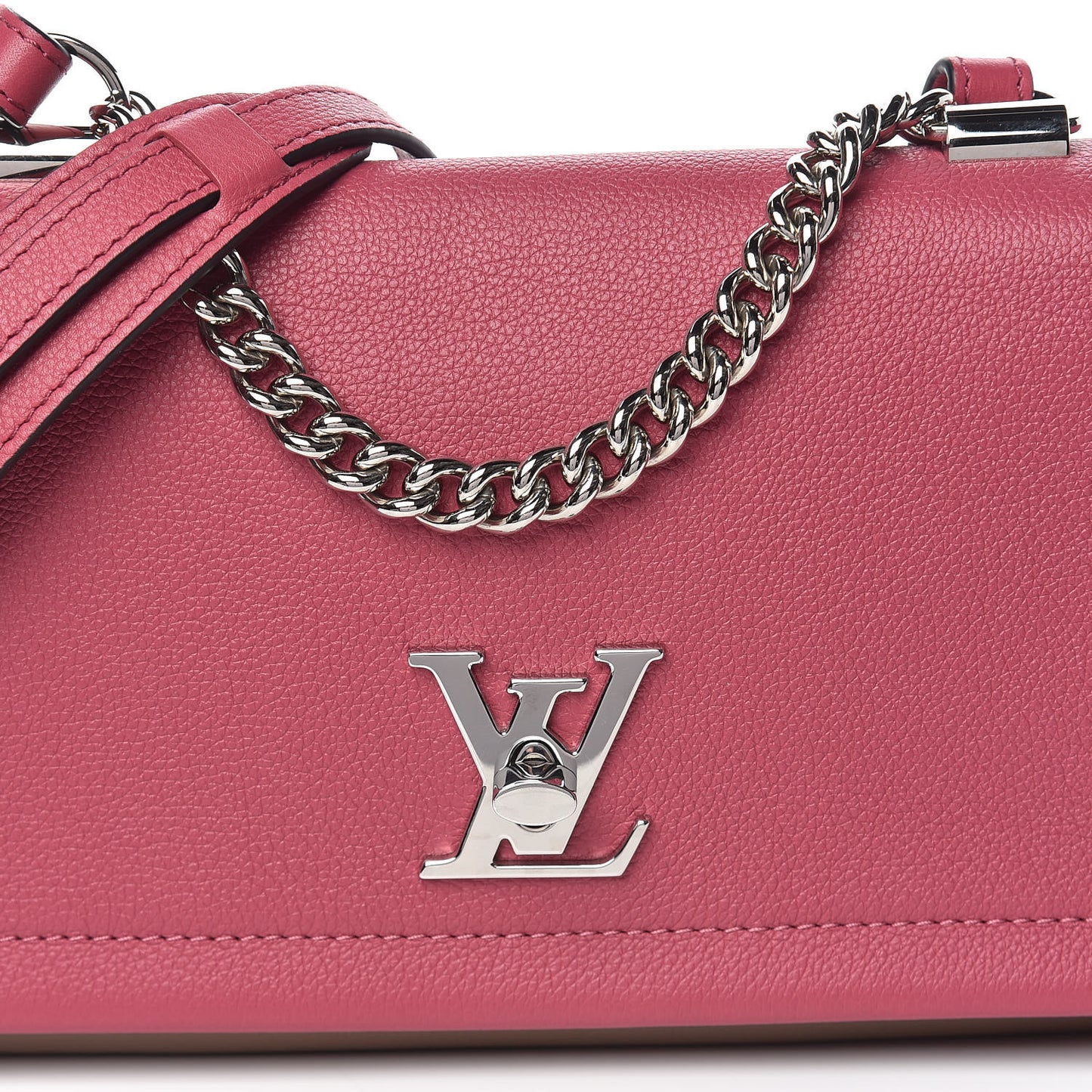 Calfskin Lockme II Chain Bag BB Rose Bruyere