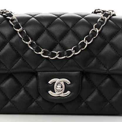 Chanel Lambskin Quilted Mini Rectangular Flap Black 8 of 13