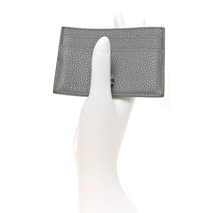 Alexander McQueen Grained Calfskin Skull Card Holder Grey 2 of 9