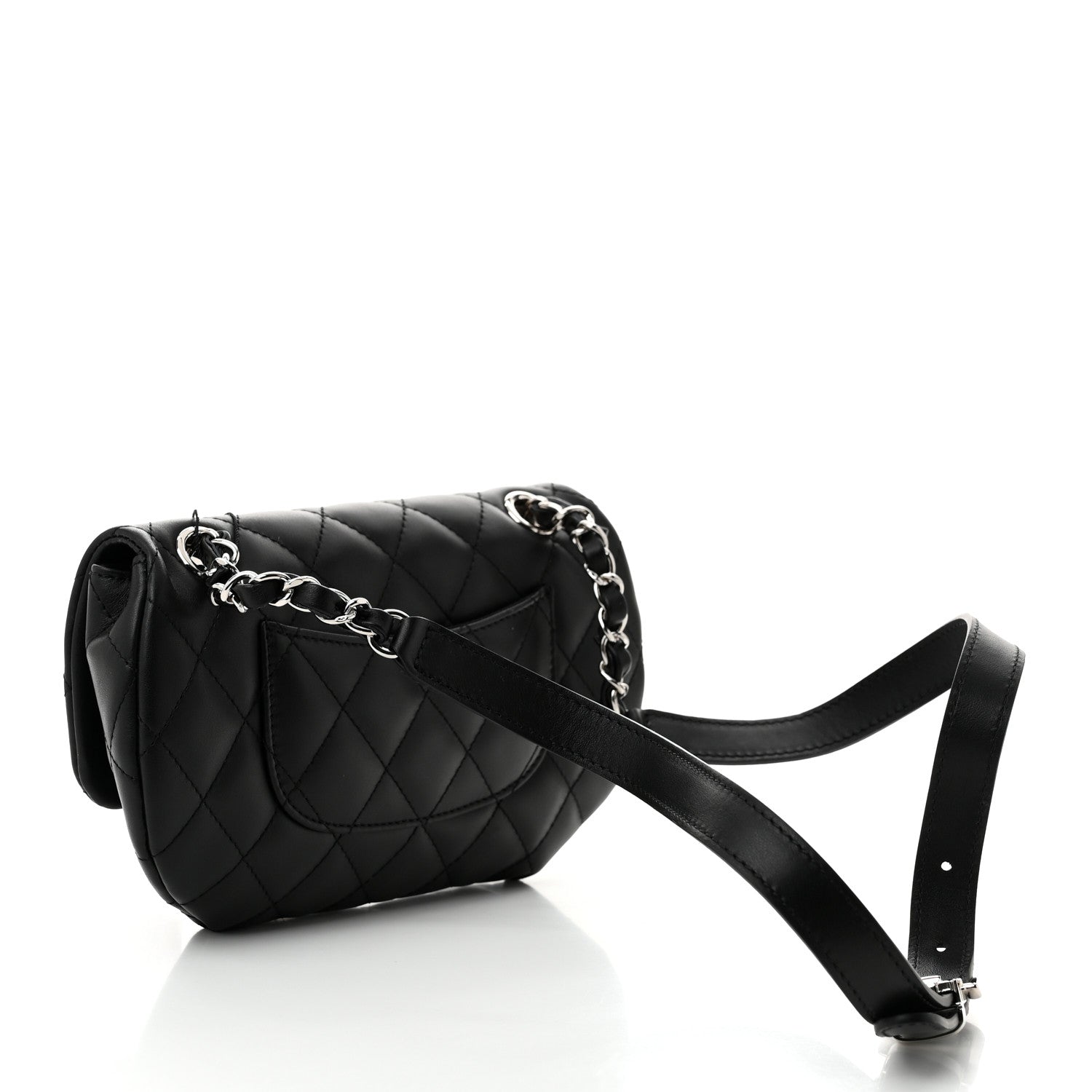 Chanel Calfskin Quilted CC Uniform Flap Belt Bag Black 3 of 11