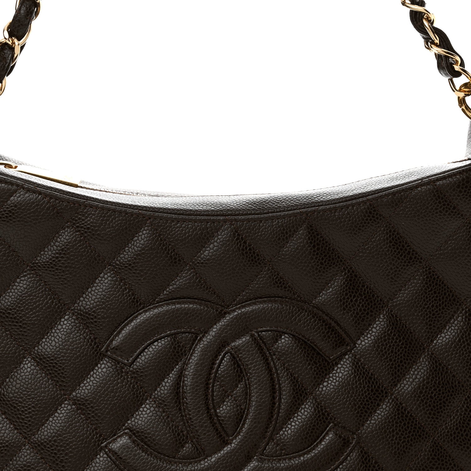 Chanel Caviar Quilted Timeless CC Shoulder Bag Brown 8 of 10