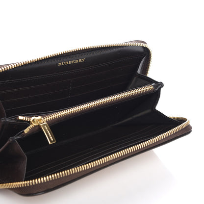 Burberry Haymarket Check Large Ziggy Zip Around Wallet Chocolate 5 of 7