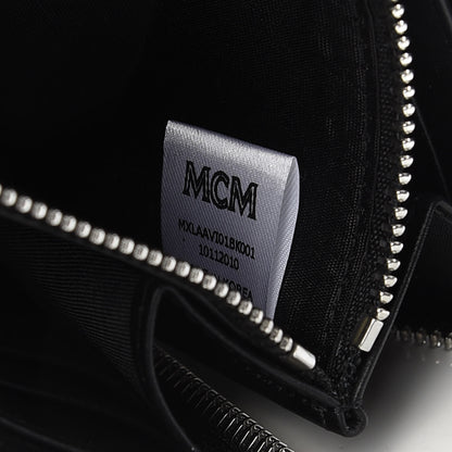MCM Visetos Large Zip Around Wallet Black 5 of 6