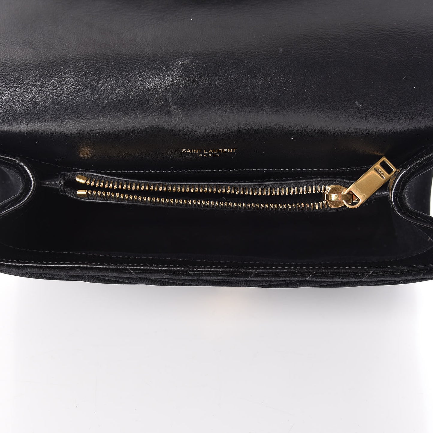 Velvet Matelasse Chevron Medium College Monogram Bag Black