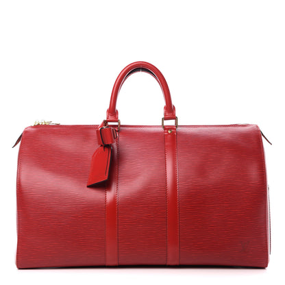 Louis Vuitton Epi Keepall 45 Castillan Red 1 of 16