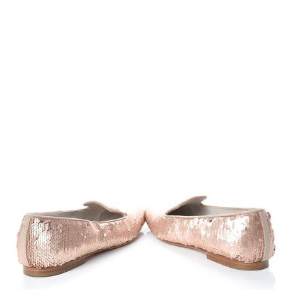 Chanel Sequin CC Moccasin Loafers 39 Pink 6 of 16