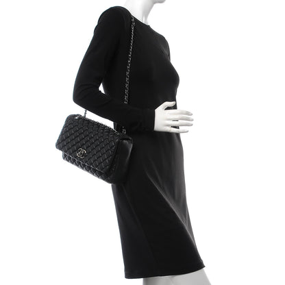 Chanel Iridescent Calfskin Quilted Large New Bubble Flap Black 2 of 9