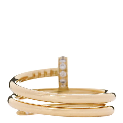 Cartier 18K Yellow Gold Diamond Double Juste Un Clou Ring 49 5 3 of 6
