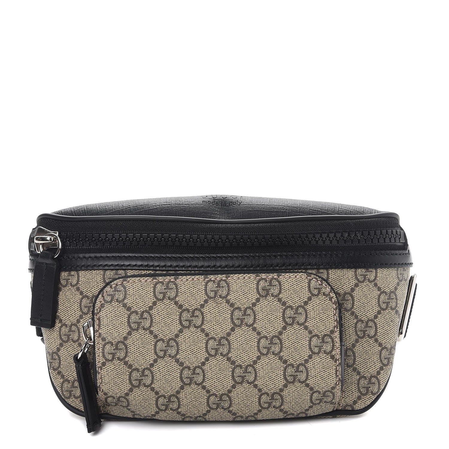 Gucci GG Supreme Monogram Belt Bag Black 1 of 9