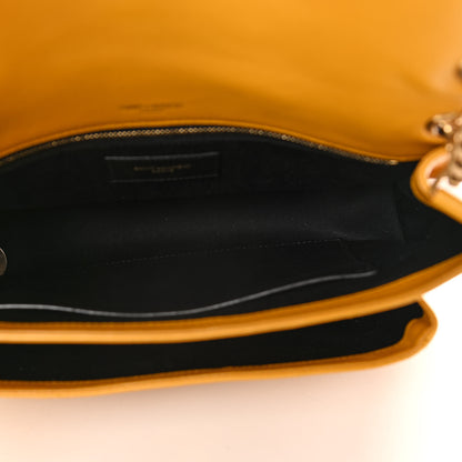 Saint Laurent Lambskin Matelasse Monogram Medium Niki Chain Satchel Yellow 7 of 17