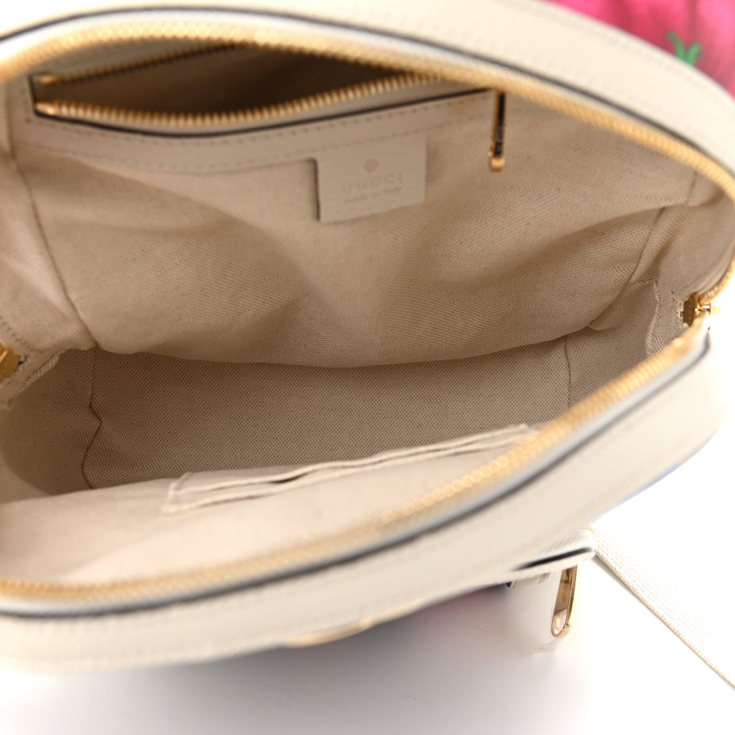 Gucci GG Supreme Monogram Flora Web Small Ophidia Day Backpack White 5 of 9