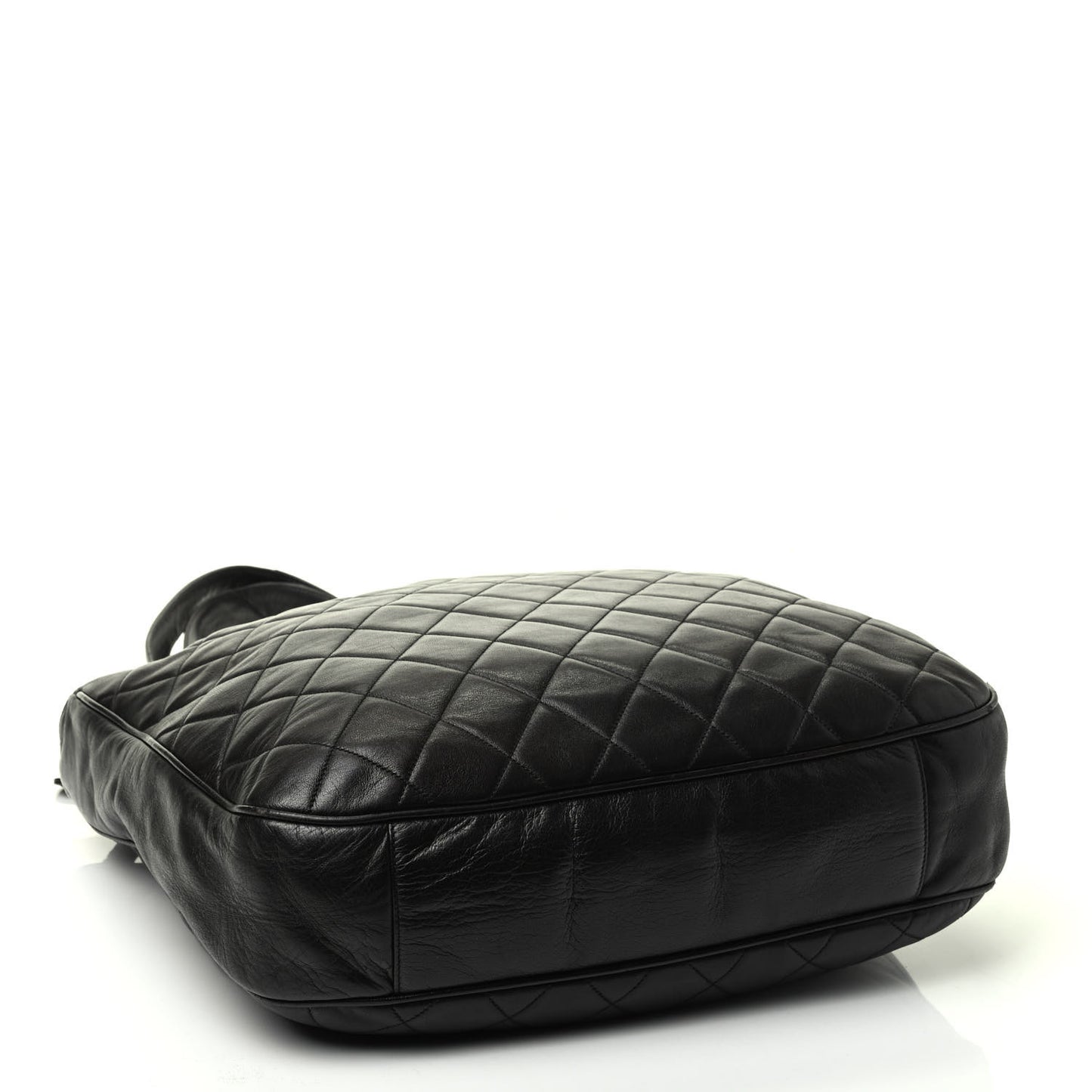 Lambskin Quilted CC Shoulder Bag Black