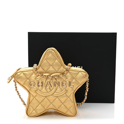 Chanel Metallic Lambskin Quilted Walk Of Fame Star Bag Gold 11 of 11