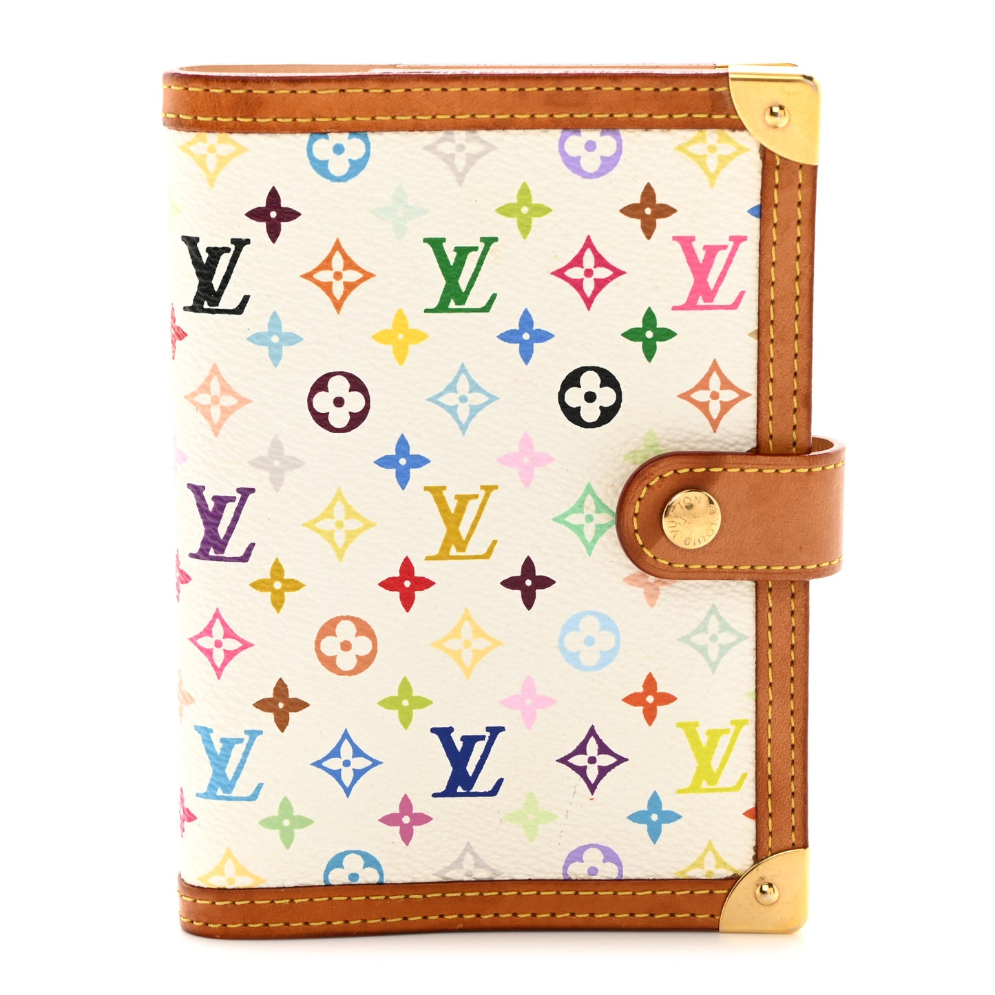 Monogram Multicolor Small Ring Agenda Cover White