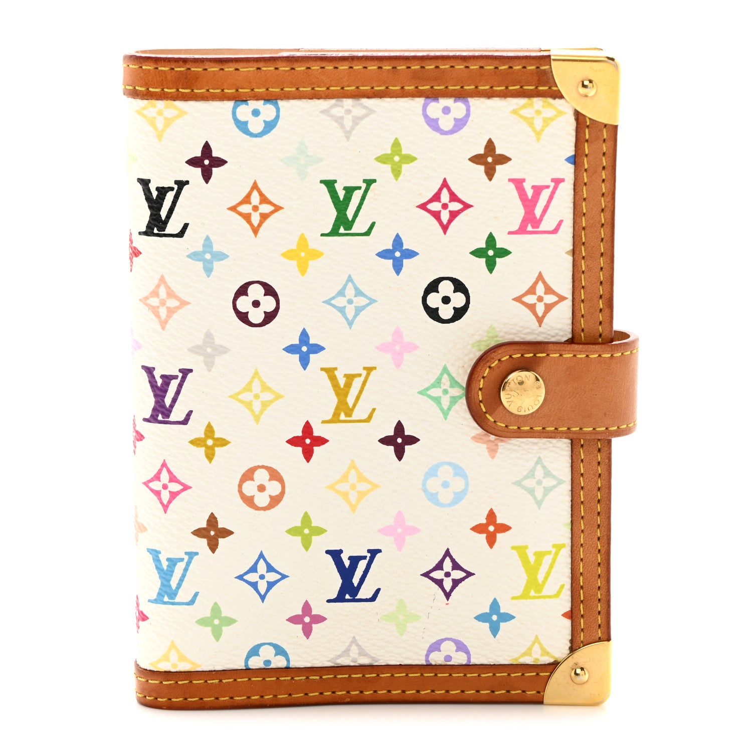 Louis Vuitton Monogram Multicolor Small Ring Agenda Cover White 1 of 12