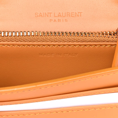 Saint Laurent Calfskin Monogram Chain Card Case Orange 7 of 12