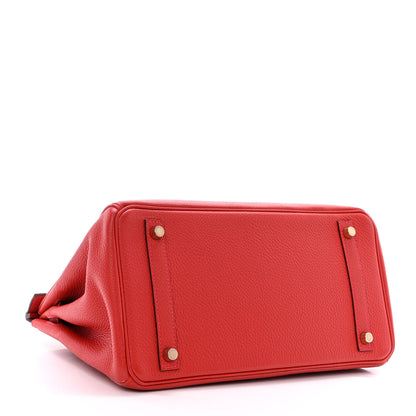 Hermes Togo Birkin 30 Rouge Casaque 4 of 11