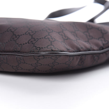 Gucci Nylon Monogram Flat Messenger Bag Brown 6 of 12