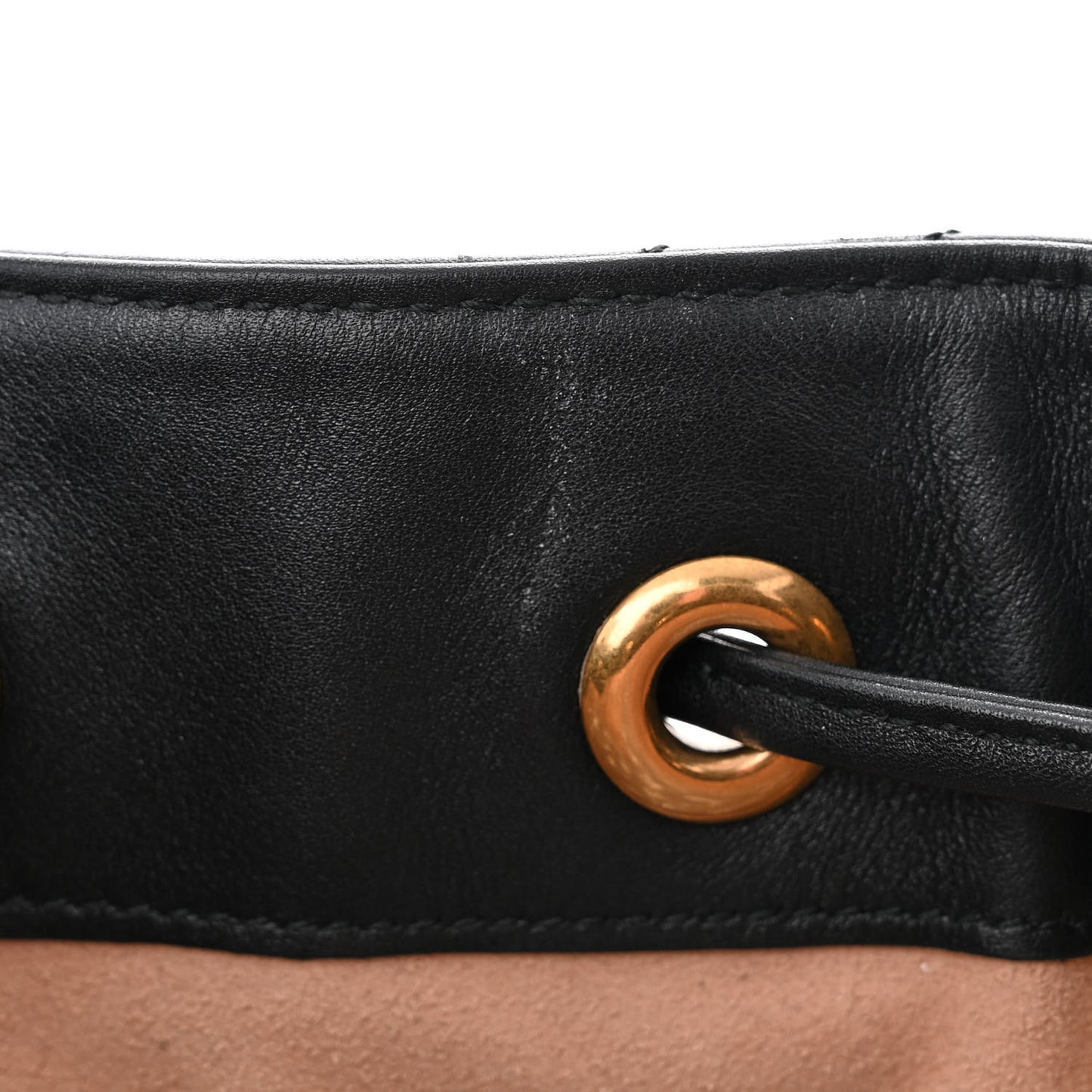 Calfskin Matelasse Sylvie Web GG Marmont Bucket Bag Black