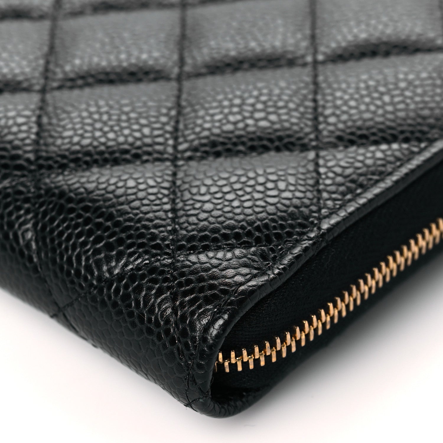 Chanel Caviar Quilted Large Gusset Zip Around Wallet Black 11 of 11