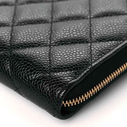 Chanel Caviar Quilted Large Gusset Zip Around Wallet Black 11 of 11