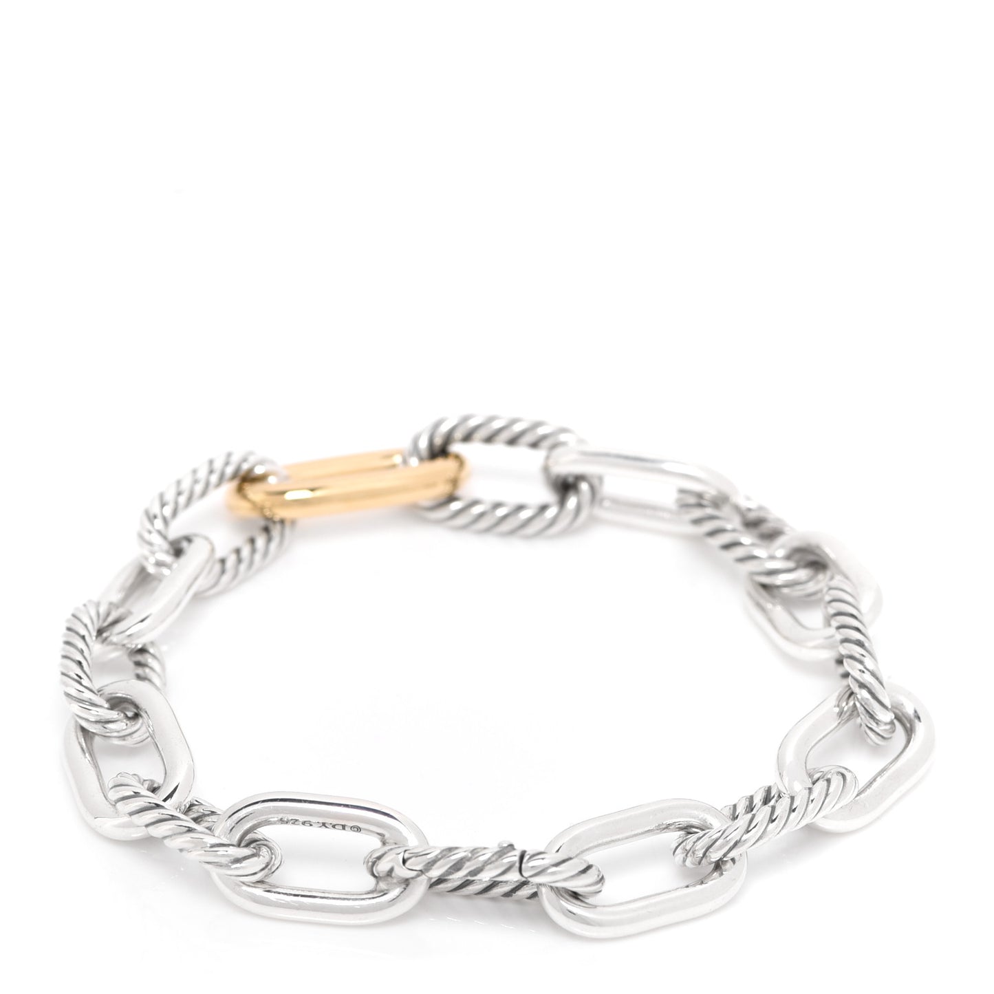 Sterling Silver 18K Yellow Gold 11mm Madison Chain Bracelet