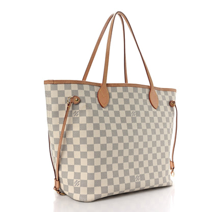 Louis Vuitton Damier Azur Neo Neverfull MM Rose Ballerine 3 of 9
