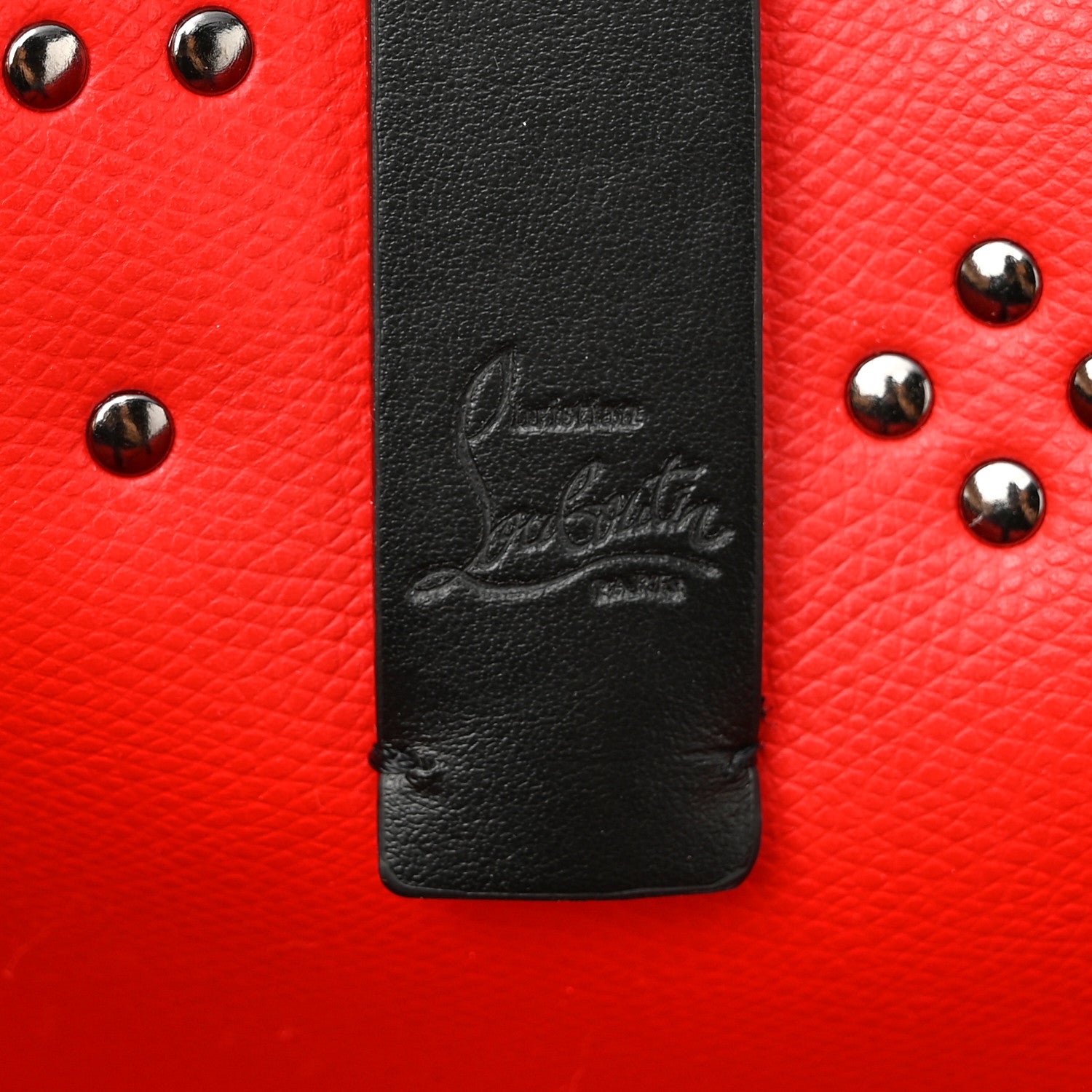 Christian Louboutin Calfskin Empire Spike Studded East West Cabata Tote Black 5 of 9