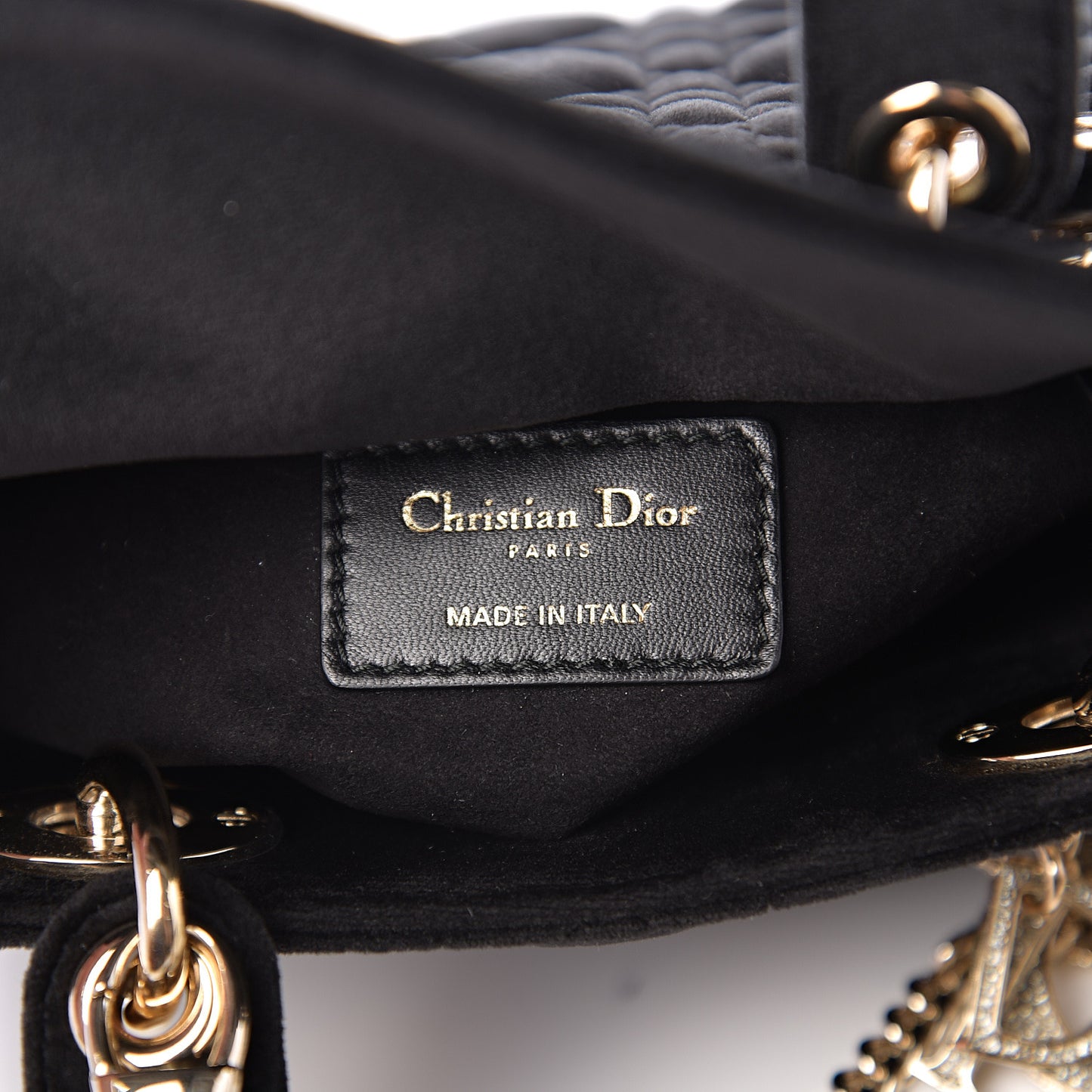 Velvet Mini Lady Dior Black