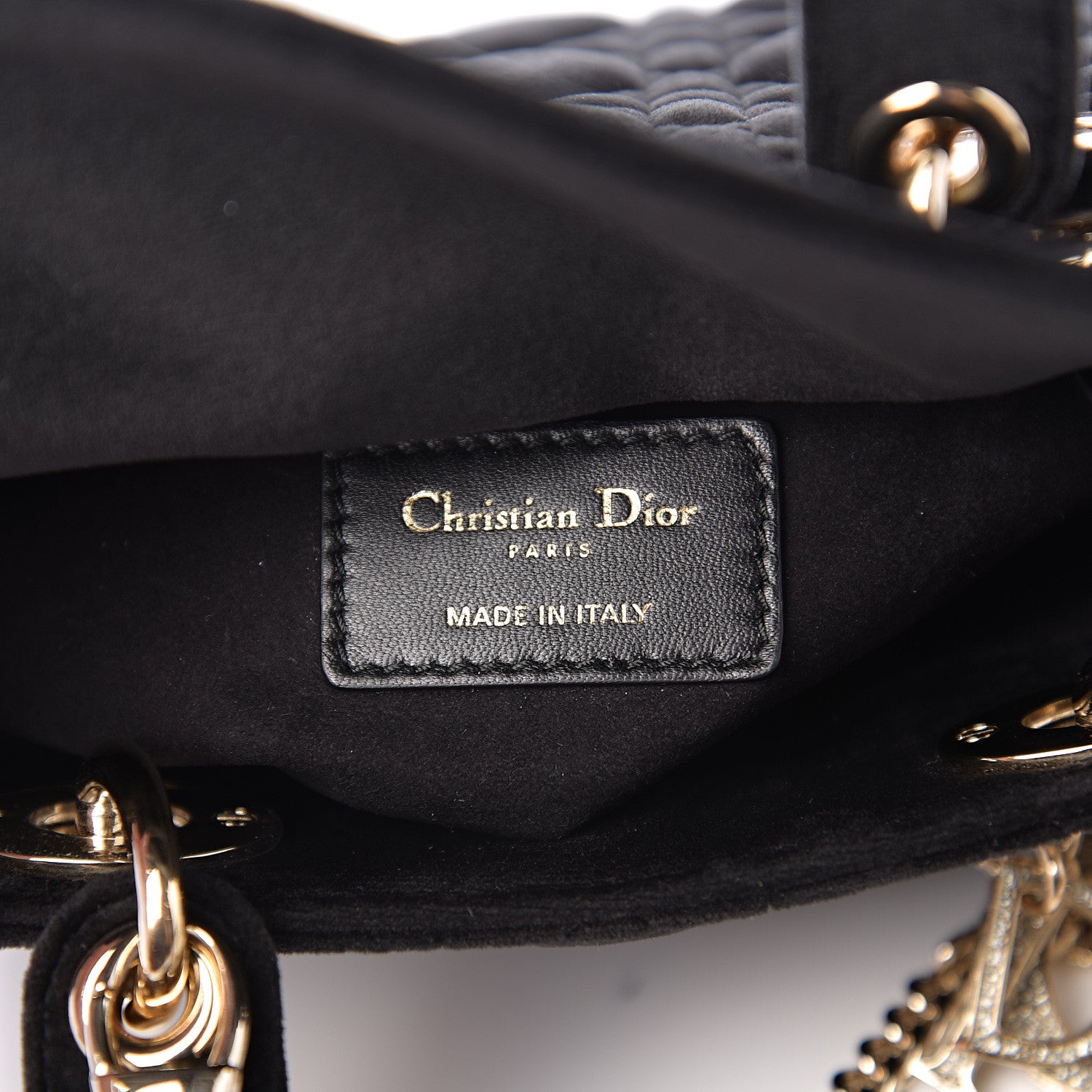 Christian Dior Velvet Mini Lady Dior Black 5 of 9