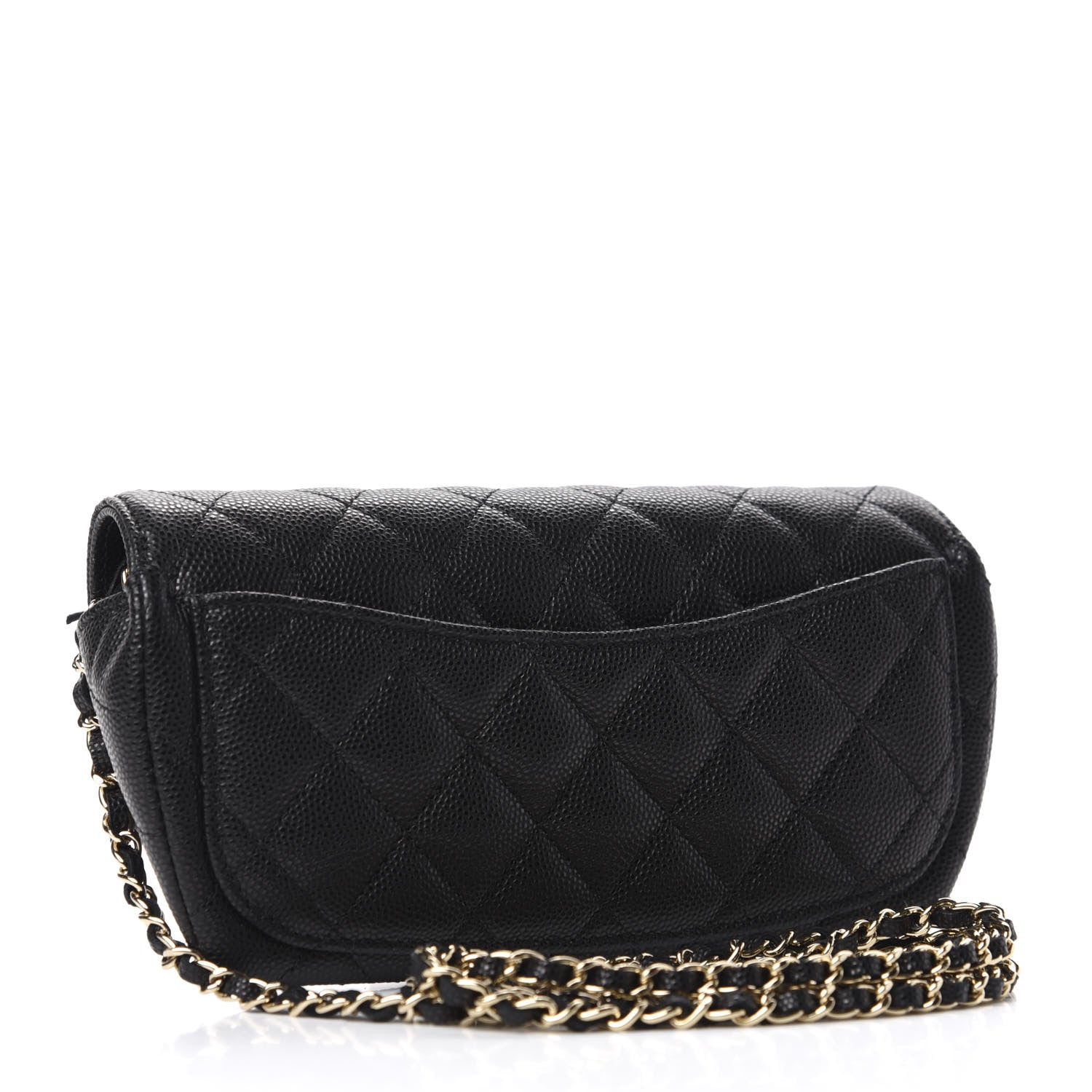 Chanel Caviar Quilted Glasses Case With Chain Black 3 of 9
