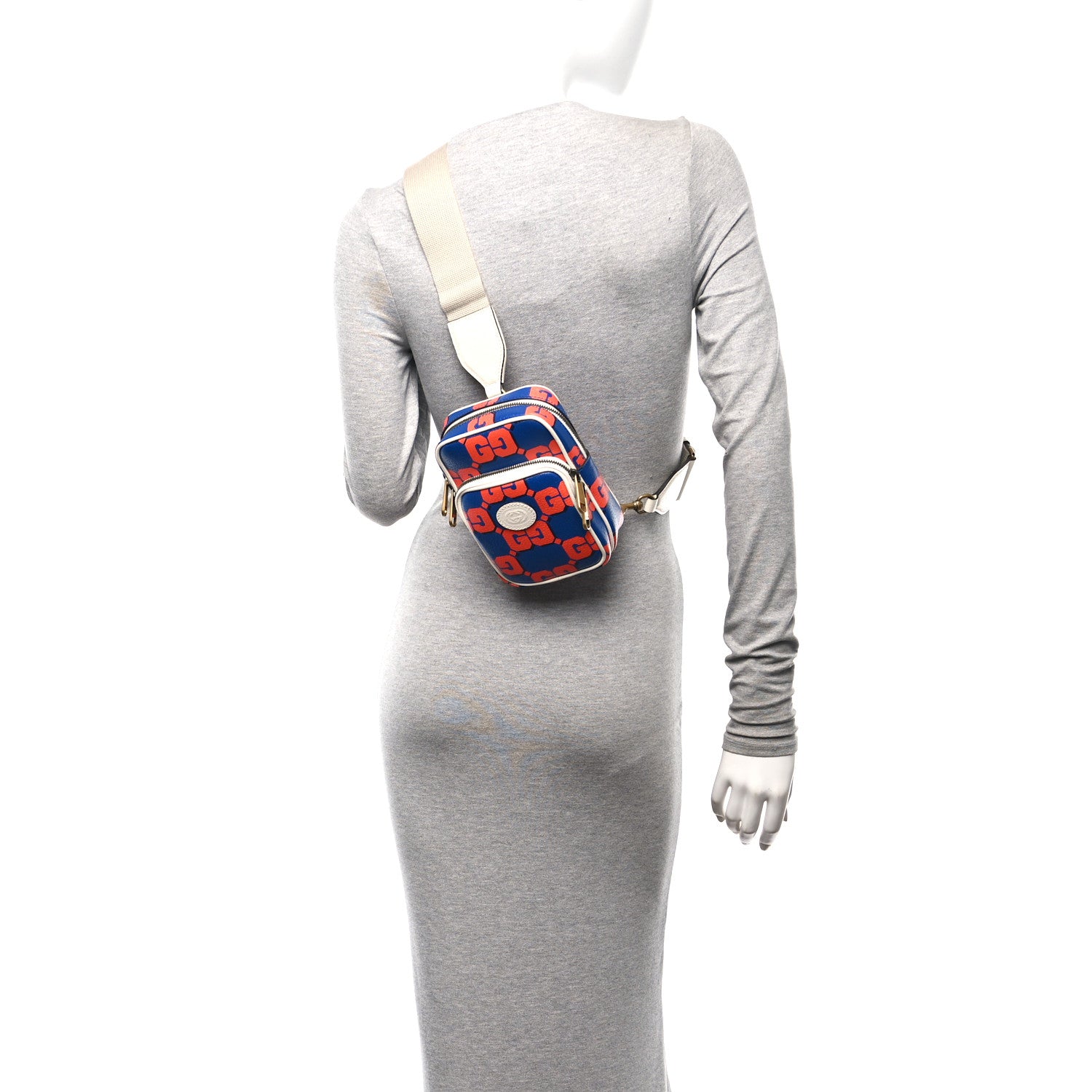 Gucci Dollar Calfskin Sling Bag Blue Orange Multicolor 2 of 10
