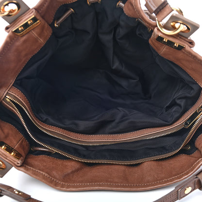 Louis Vuitton Suede Patent Monogram Irene Brown 6 of 10