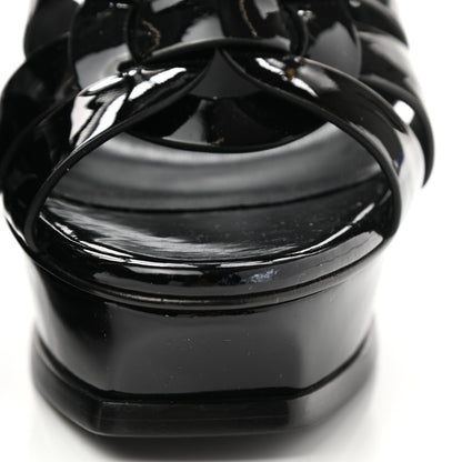 Saint Laurent Patent Tribute 105 Platform Sandals 37 Black 9 of 11