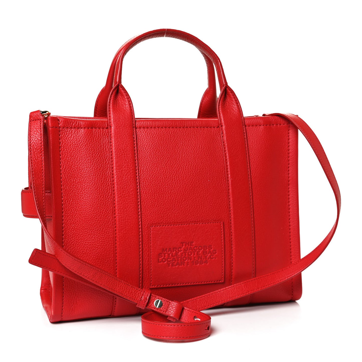 Grained Calfskin Medium The Tote Bag True Red