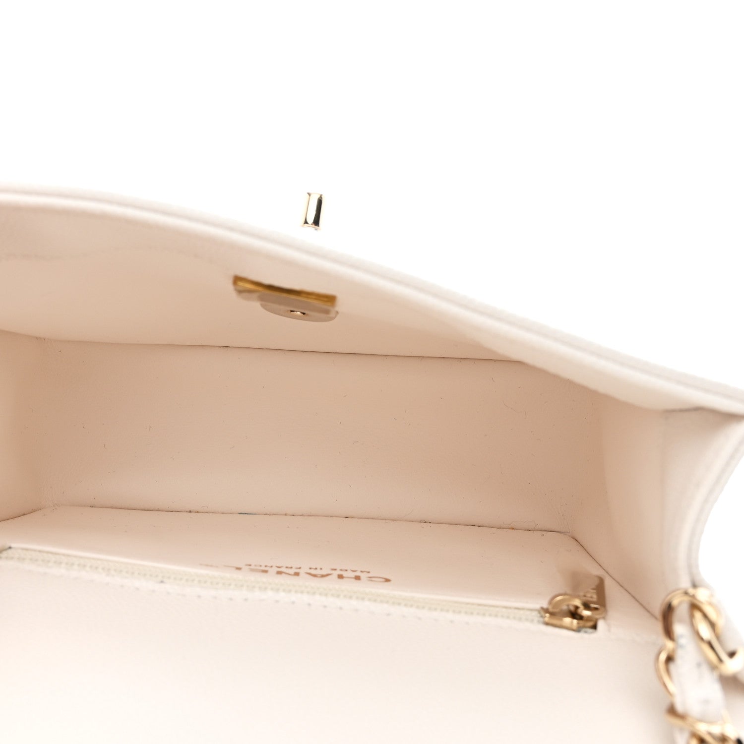 Chanel Caviar Quilted Mini Sweet Classic Flap White 5 of 10