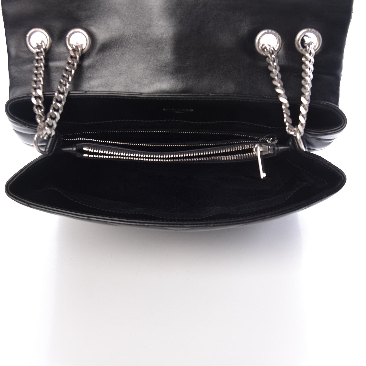 Saint Laurent Calfskin Y Quilted Monogram Medium Loulou Chain Satchel Black 5 of 16