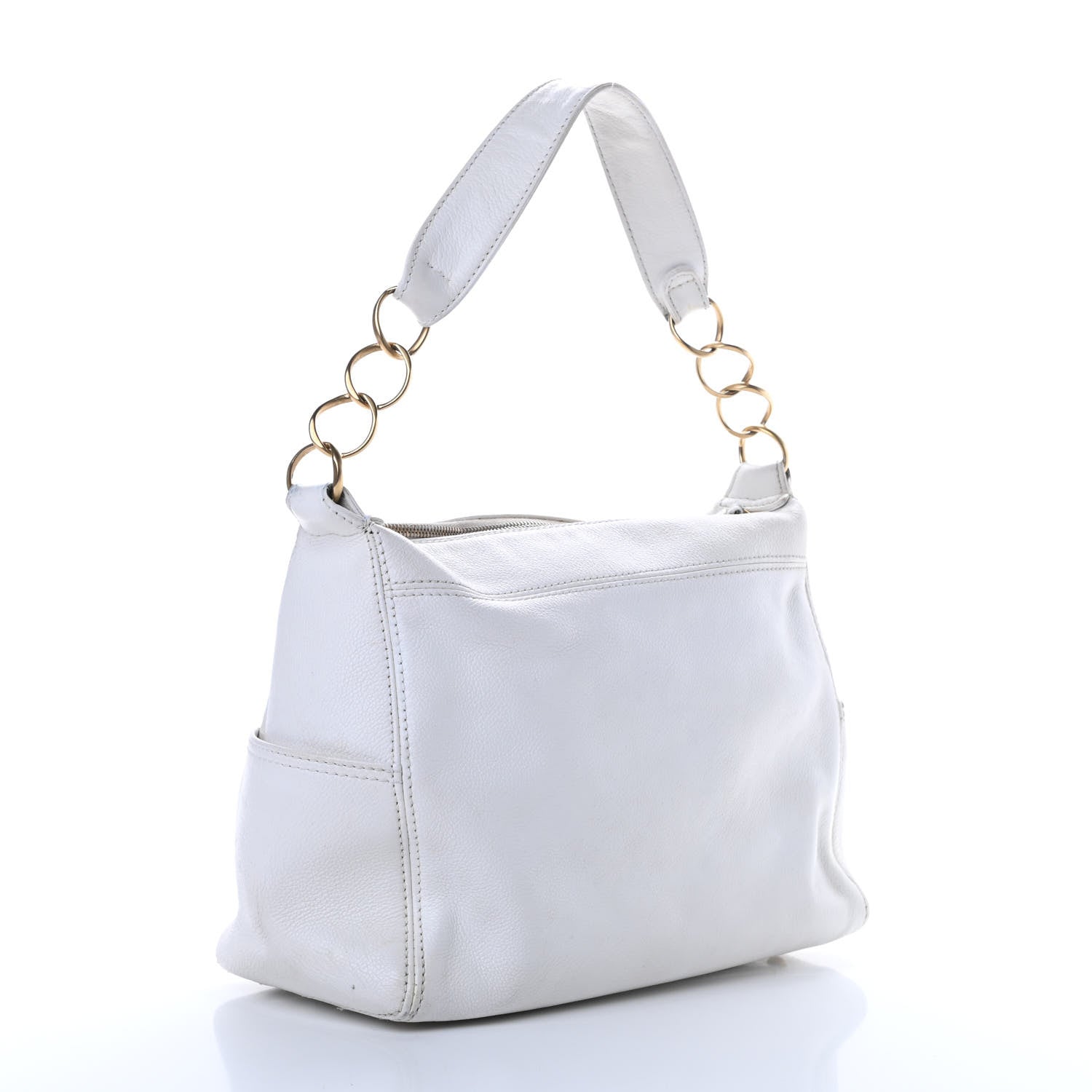 Chanel Calfskin CC Hobo White 3 of 15